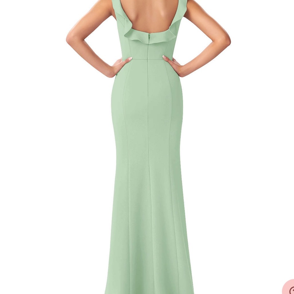 “Dusty Sage” green Azazie bridesmaids dress style Samantha size 14 new with tags